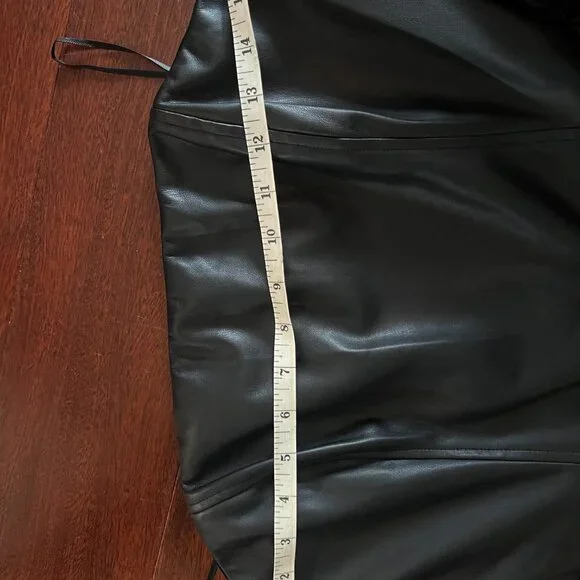 Vegan Leather Strapless Jumpsuit NWOT - Picture 3 of 8